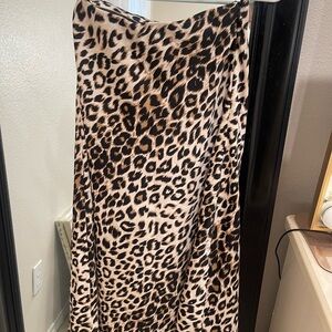 She + Sky Animal Print Midi Skirt